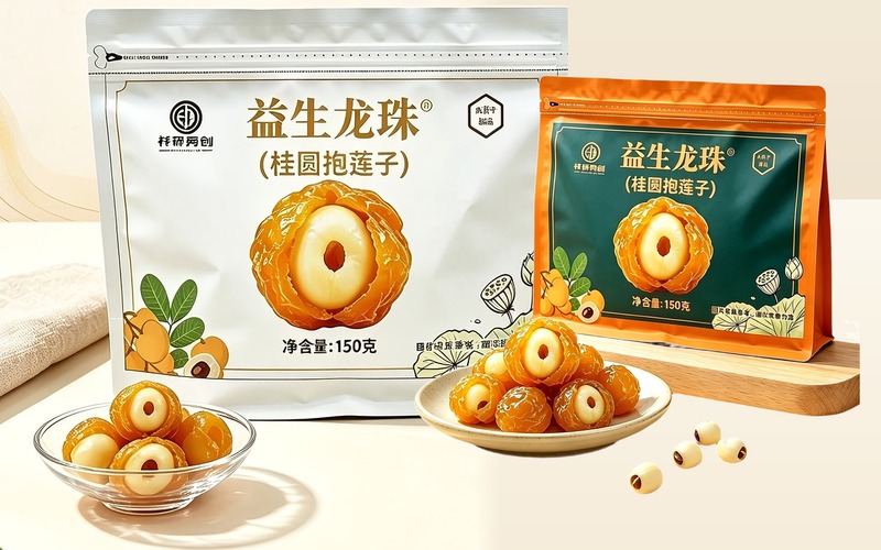 桂圆抱莲子低温烘焙实拍